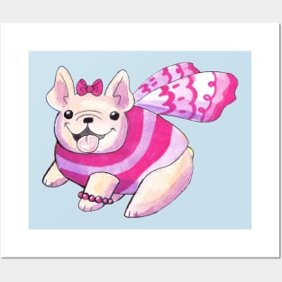 Fairy french Bulldog Posters and Art